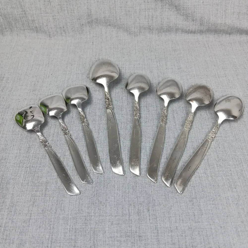 Community South Seas 8 Spoon Lot Mid Century Modern Replacements Pieces Bon Bon